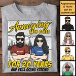 Annoying Each Other Anniversary Comic Style - Gift For Couples, Husband Wife - Personalized Unisex T-shirt
