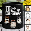 Cat Father - Gift For Dad - Personalized Black Mug