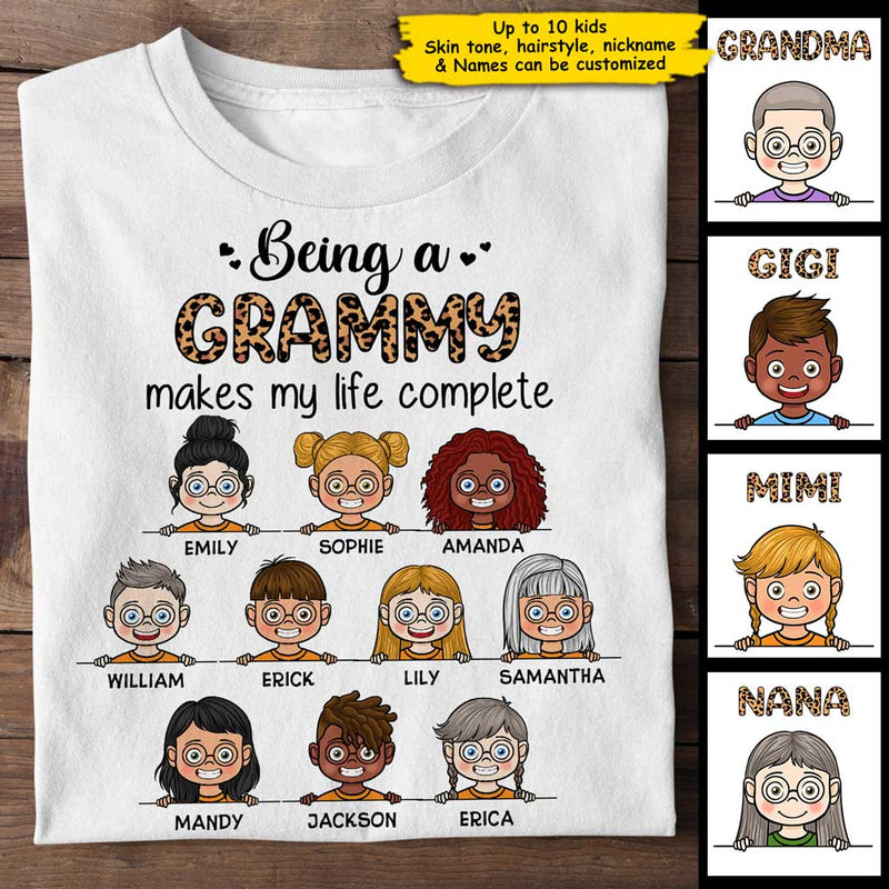 Being A Grammy Makes My Life Complete - Personalized Unisex T-Shirt