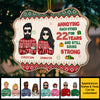 I Survived Many Years With Him And Nothing Can Scare Me - Gift For Couples, Husband Wife, Personalized Custom Benelux Shaped Wood Christmas Ornament