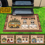 Husband & Wife Camping Partners For Life - Personalized Decorative Mat