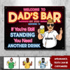 Welcome To Dad's Bar - Gift For Dad, Grandpa - Personalized Metal Sign