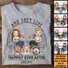 They Lived Happily Ever After - Personalized Unisex T-shirt, Hoodie, Sweatshirt - Gift For Couple, Husband Wife, Anniversary, Engagement, Wedding, Marriage Gift