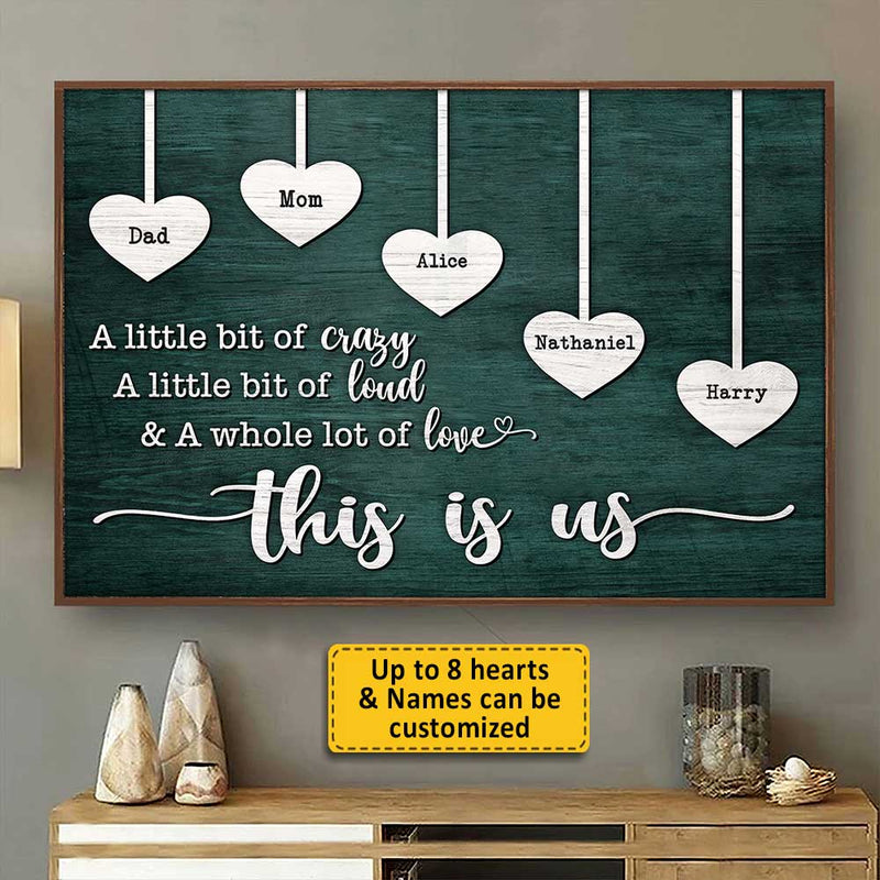 A Whole Lot Of Love - Personalized Horizontal Poster - Gift For Couples, Husband Wife