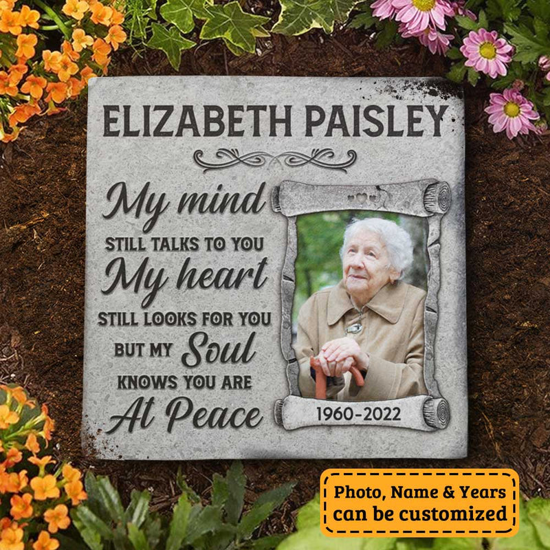 My Heart Still Looks For You - Personalized Memorial Stone, Human Grave Marker - Upload Image, Memorial Gift, Sympathy Gift
