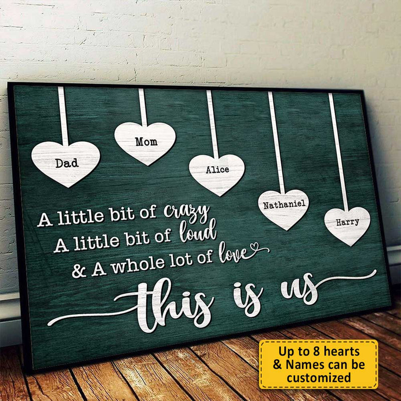 A Whole Lot Of Love - Personalized Horizontal Poster - Gift For Couples, Husband Wife