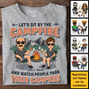Let’s Sit By The Campfire And Watch People Park Their Campers - Personalized Unisex T-shirt, Hoodie, Sweatshirt - Gift For Couple, Husband Wife, Anniversary, Engagement, Wedding, Marriage, Camping Gift