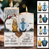 Walk Beside Us Every Day - Gift For Couples, Personalized Candle Holder