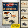 Warning Area Patrolled 24H - Funny Personalized Dog Metal Sign