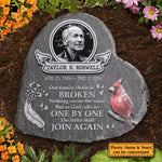 As God Calls Us One By One The Links Shall Join Again - Personalized Memorial Stone, Human Grave Marker - Upload Image, Memorial Gift, Sympathy Gift