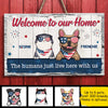 Welcome To Our Home - 4th Of July Funny Personalized Pet Rectangle Sign