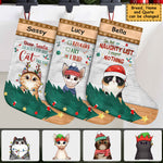 Naughty - Nice - I tried - Cat Christmas Costumes - Personalized Christmas Stocking
