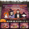 A Wicked Witch And Her Little Monsters Live Here With One Handsome Devil  - Personalized Decorative Mat, Halloween Ideas.