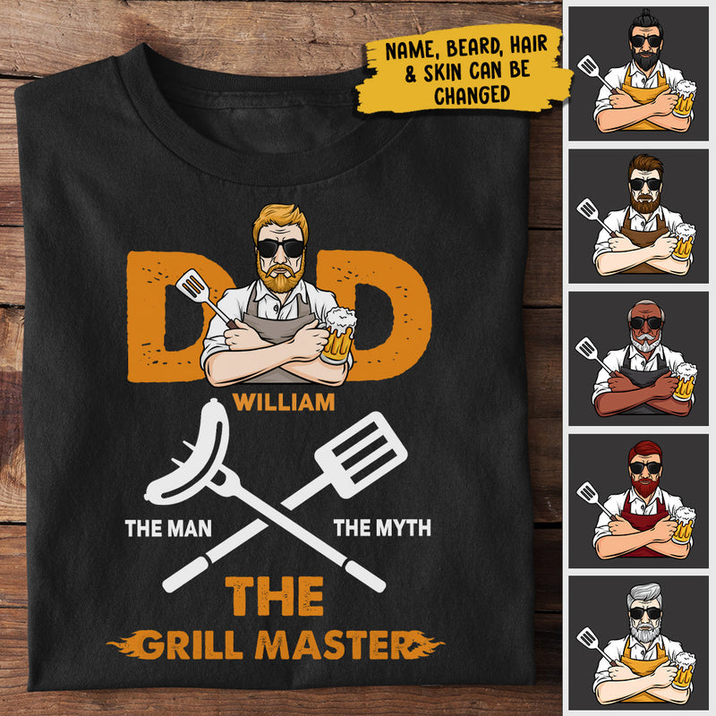 The Grill Master - Gift for Dads - Personalized Unisex T-Shirt