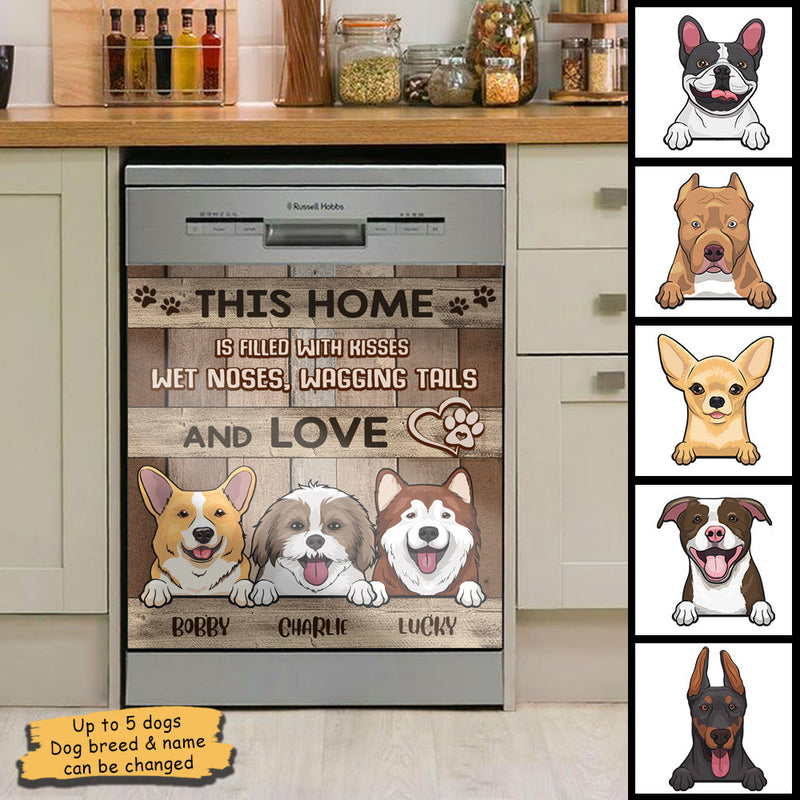 This Home Is Filled With Kisses - Personalized Dishwasher Cover