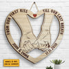 From Our First Kiss Till Our Last Breath Pinky Promise - Gift For Couples, Husband Wife, Personalized Shaped Wood Sign