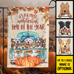 Halloween For Dogs - It’s The Most Wonderful Time Of The Year - Personalized Funny Dog Flag, Halloween Ideas.