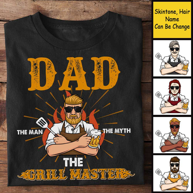 The Myth The Grill Master - Gift For Dads - Personalized Unisex T-Shirt