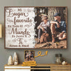 Mi Lugar Favorito Es Junto A Ti - Subir Imagen, Regalo Para Parejas, Marido Y Mujer - Personalized Horizontal Poster Spanish