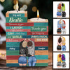 Because Of You I Smile A Lot More - Gift For Bestie - Personalized Candle Holder