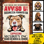 Diamo un morso al crimine Italian - Funny Personalized Dog Metal Sign