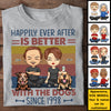 Happily Ever After Is Better With The Dogs - Personalized Unisex T-shirt, Hoodie, Sweatshirt - Gift For Couple, Husband Wife, Anniversary, Engagement, Wedding, Marriage Gift
