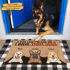 You Can't Scare Me I Have Three Dogs - Personalized Decorative Mat