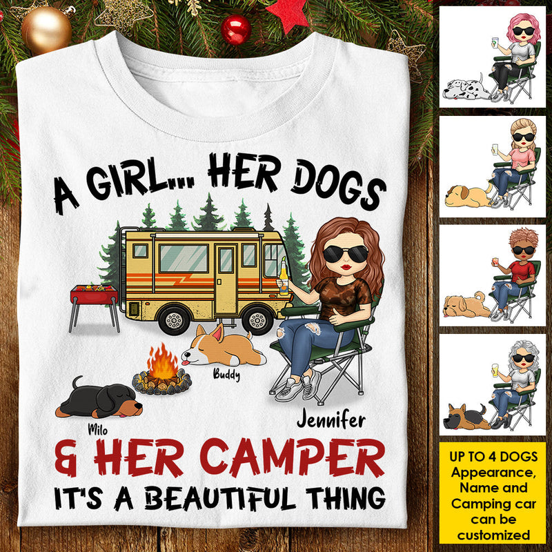 A Girl & Her Dogs, It's A Beautiful Thing - Personalized Unisex T-shirt, Hoodie, Sweatshirt