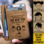 The Best Dad In The World - Personalized Card Wallet - Gift For Dad
