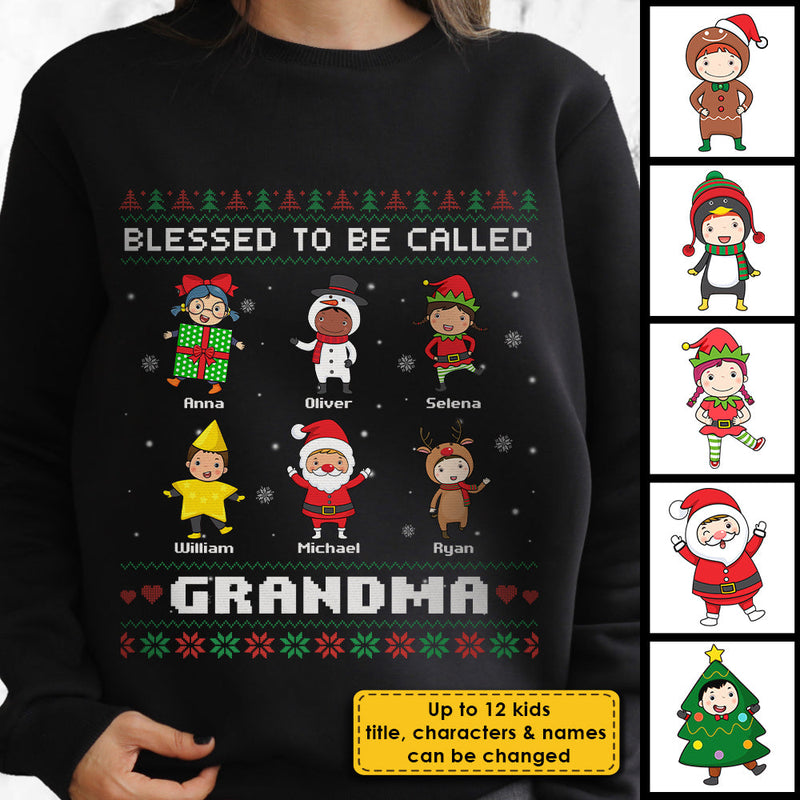 Blessed To Be Called Grandma - Personalized Unisex Sweatshirt, T-shirt, Hoodie