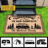 Welcome To Our Campsite - Personalized Decorative Mat