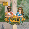 Our Tiki Bar - Personalized Shaped Wood Sign - Gift For Couples, Husband Wife