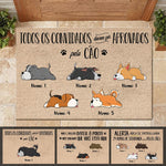 Todos Os Convidados Devem Ser Aprovados Pelo Cão Portuguese - Funny Personalized Dog Decorative Mat