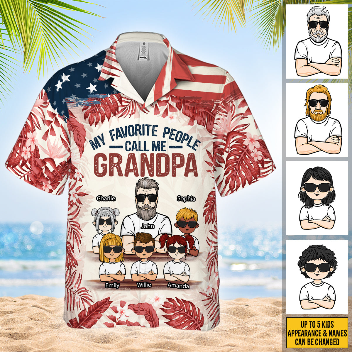 My Favorite People Call Me - Personalized Hawaiian Shirt - Gift For Dad, Grandpa
