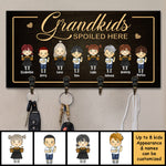 These Grandkids Spoiled Here - Personalized Key Hanger, Key Holder - Gift For Grandma