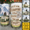 Sit By The Campfire & Watch People Park Their Campers - Gift For Couples, Husband Wife, Personalized Tumbler