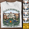 Let's Sit By The Campfire - Personalized Unisex T-shirt, Hoodie, Sweatshirt - Gift For Couple, Husband Wife, Anniversary, Engagement, Wedding, Marriage, Camping Gift