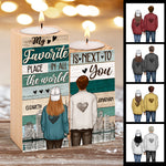 My Favorite Place Is Next To You - Gift For Couples - Personalized Candle Holder
