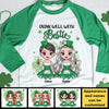 Drink Well With Bestie - Gift For Besties, Personalized St. Patrick's Day Unisex Raglan Shirt
