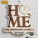 Sweet Home - Personalized Shaped Wood Sign - Gift For Family