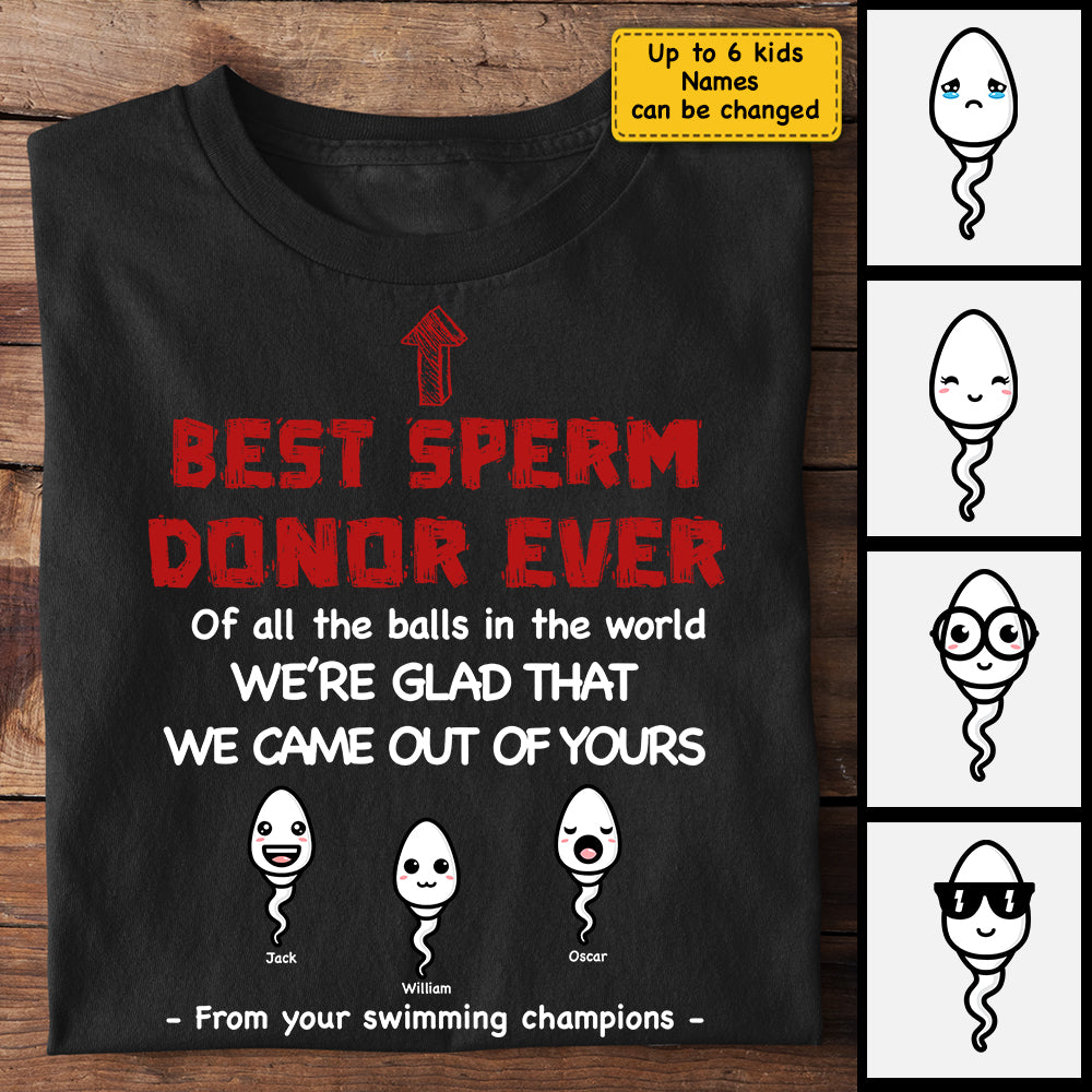 Dad, From Your Swimming Champions - Personalized Unisex T-Shirt, Hoodie - Gift For Dad