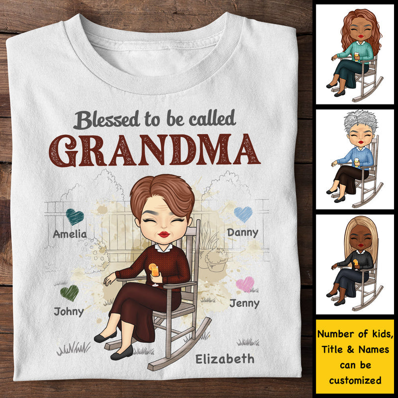Blessed To Be Called Grandma Nana - Personalized Unisex T-shirt, Hoodie, Sweatshirt - Gift For Grandma, Grandparents
