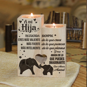 Recuerda Siempre Que Eres Más Valiente De Lo Que Crees - Candle Holder.