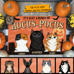 Halloween For Cats - Just A Bunch Of Hocus Pocus - Personalized Decorative Mat, Halloween Ideas