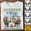 Husband & Wife, Camping Partners For Life - Personalized Unisex T-shirt, Hoodie, Sweatshirt - Gift For Couple, Husband Wife, Anniversary, Engagement, Wedding, Marriage, Camping Gift