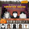 Welcome To Our Haunted House - Personalized Decorative Mat, Halloween Ideas.