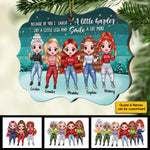There Is No Greater Gift Than Sisters - Personalized Custom Benelux Shaped Wood Christmas Ornament