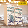 I'm Not A Widow. I'm A Wife To A Husband With Wings - Personalized Candle Holder