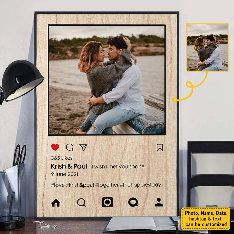 Instagram Style - Upload Image, Personalized Vertical Poster