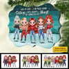 There Is No Greater Gift Than Sisters - Personalized Custom Benelux Shaped Wood Christmas Ornament